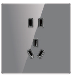 超薄亮面真玻璃 白灰系列